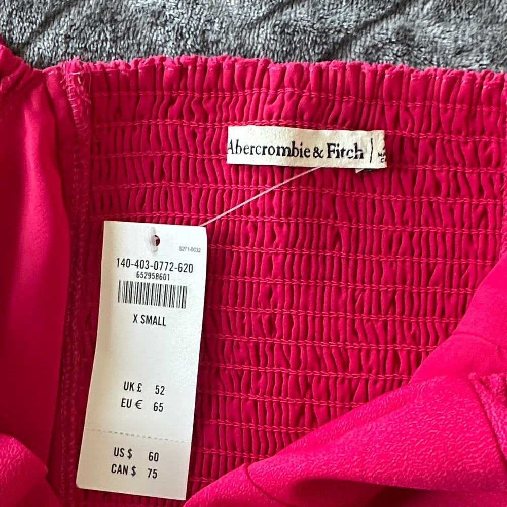 NEW Abercrombie & Fitch Pink Puff Sleeve Top - Picture 5 of 5